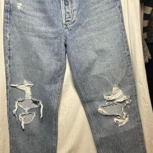 Agolde Women's Medium Blue 90's Jean Mid Rise Loose Fit Size 24 Organic Denim